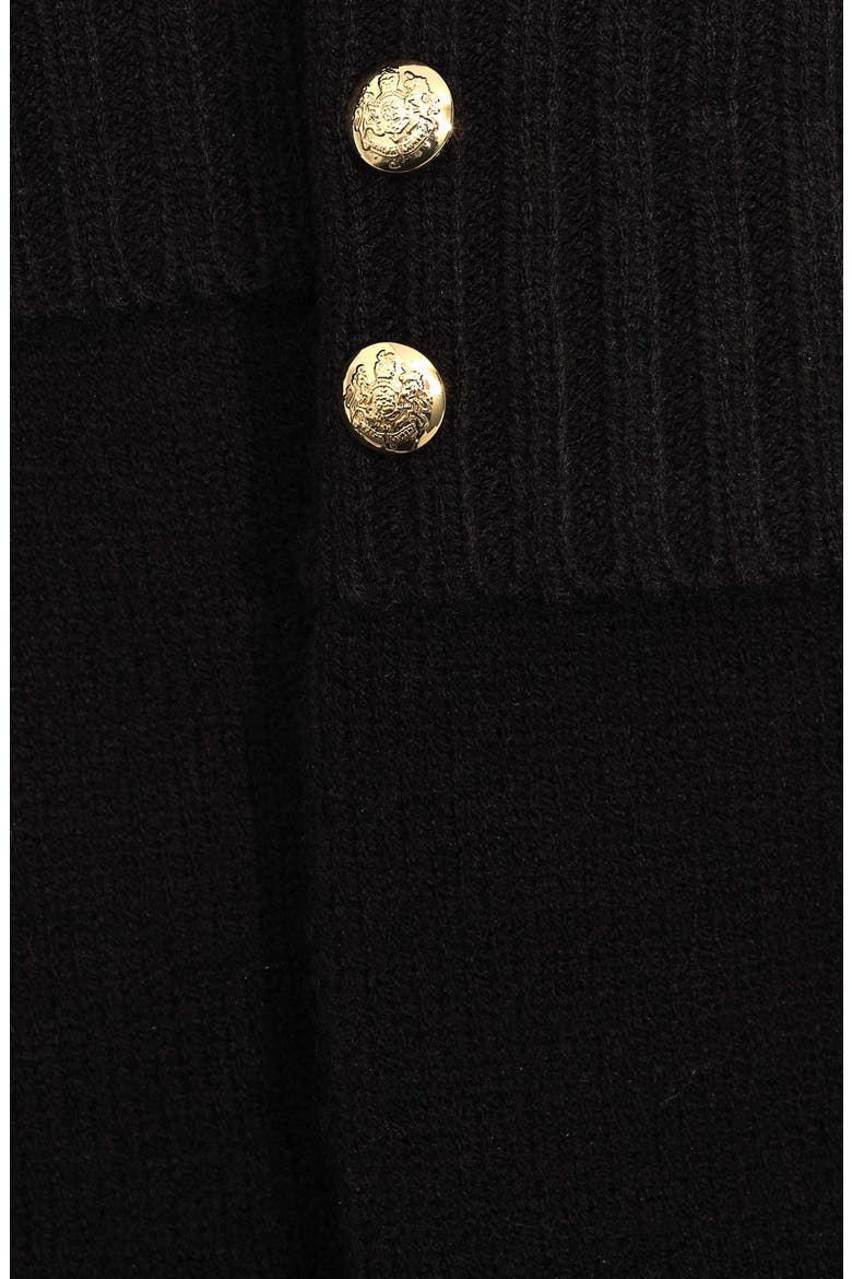 two button knit glove, Alternate, color, Black