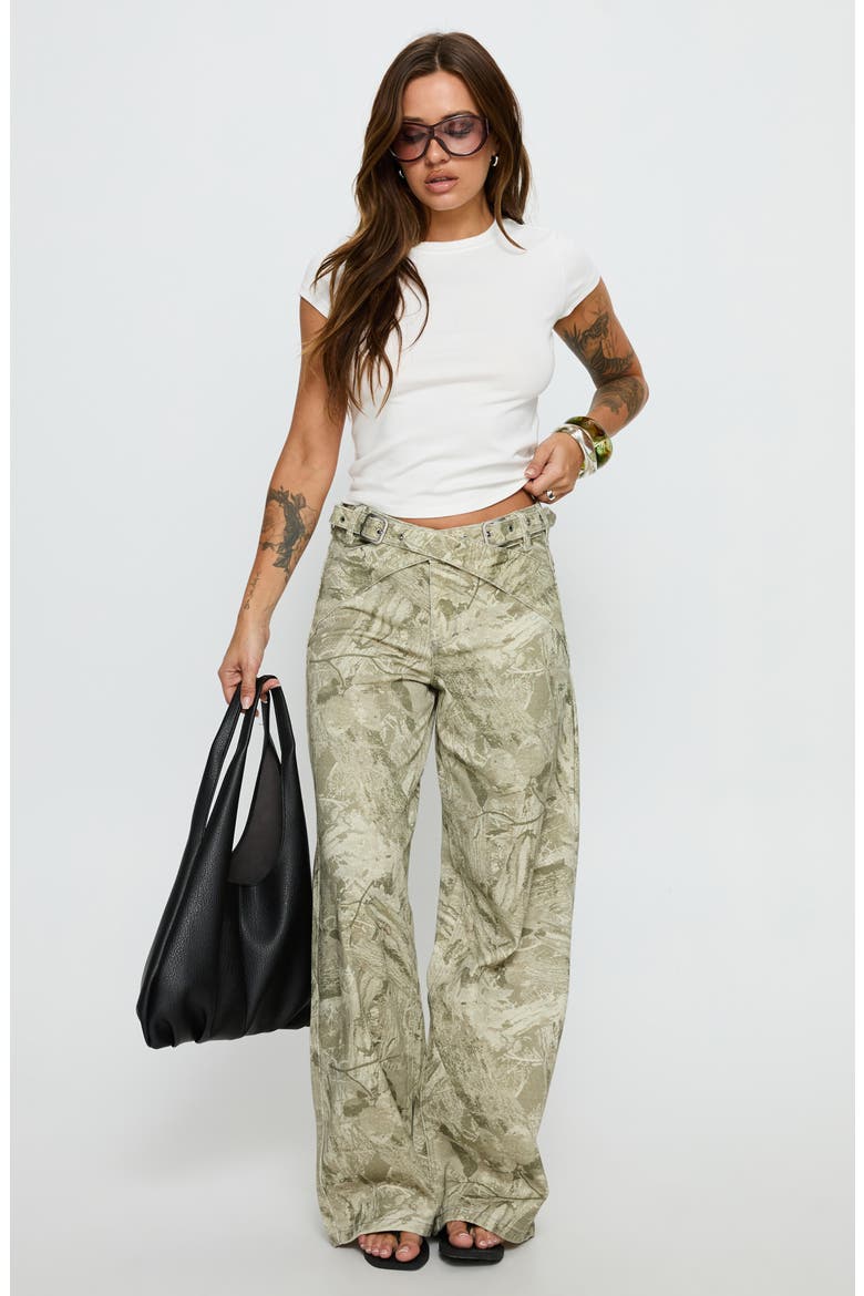 McKinley Mid Rise Wide Leg Camo Jeans, Alternate, color, CAMOFLAUGE
