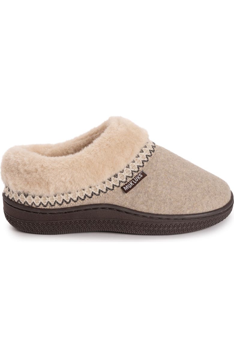 MUK LUKS Neira Faux Shearling Slipper, Alternate, color, Oatmeal