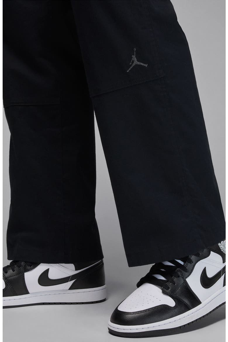 Elastic Waist Woven Pants, Alternate, color, BLACK/ ANTHRACITE