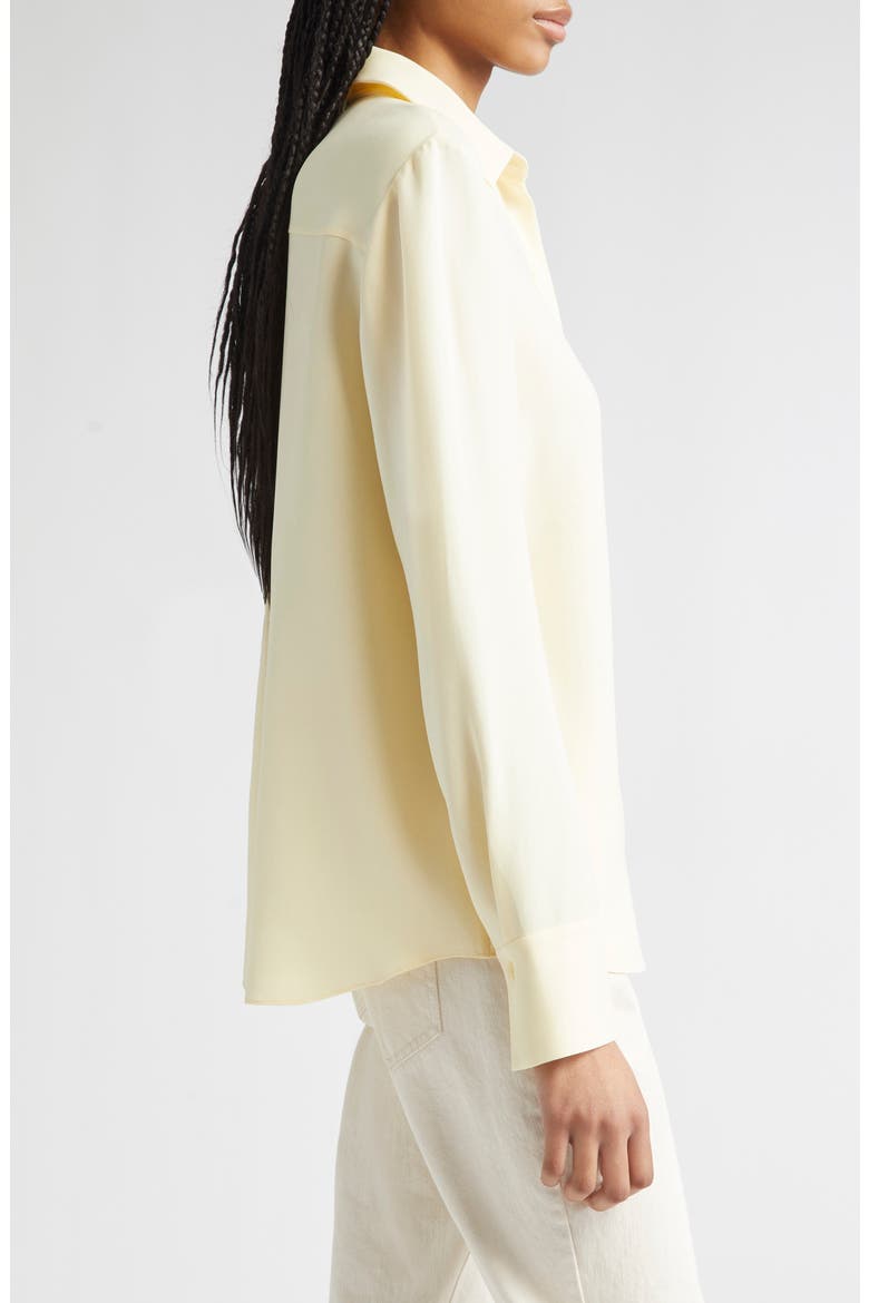 Scottie Silk Button-Up Blouse, Alternate, color, YELLOW CHALK