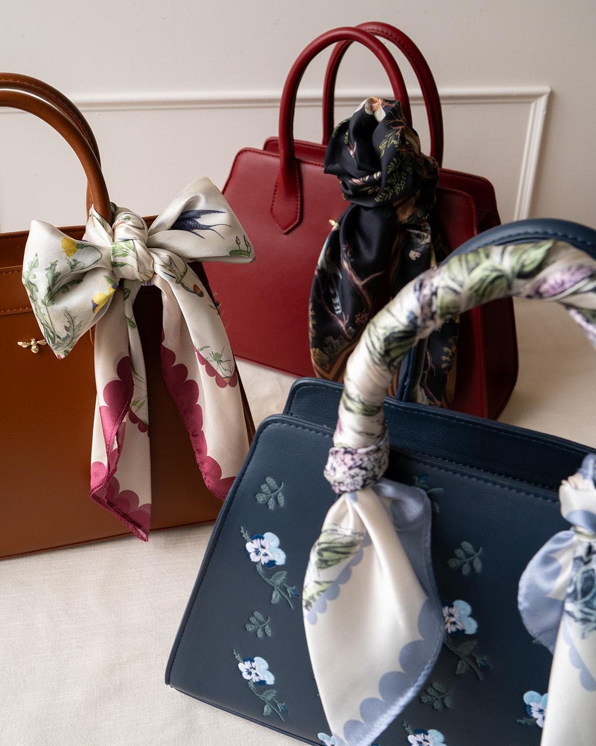 Fable England Navy Disty Medium Structured Tote, Alternate, color, Navy