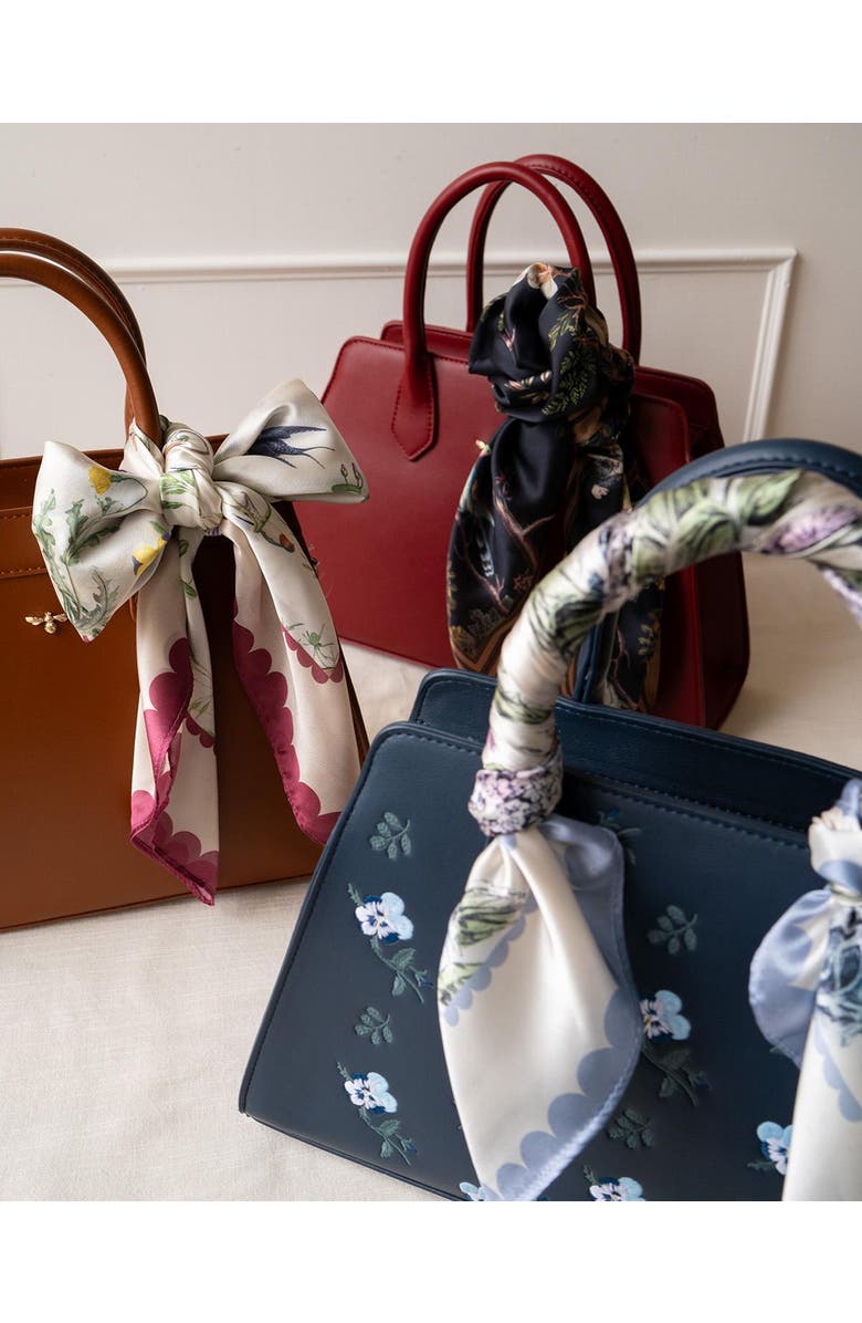 Fable England Navy Disty Medium Structured Tote, Alternate, color, Navy