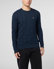 PHILIPP PLEIN Jacquard Round Neck Pullover Monogram Men