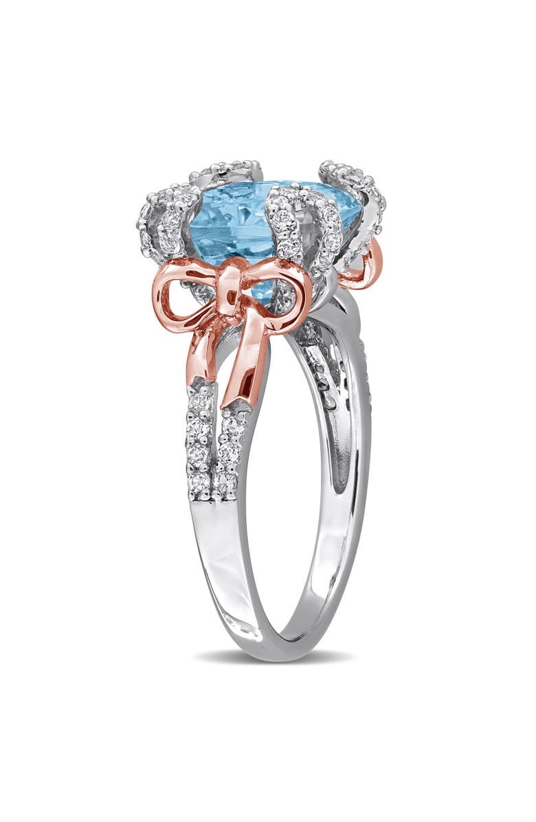 Julianna B. Blue & White Topaz Cocktail Ring Sterling Silver, Alternate, color, Topaz