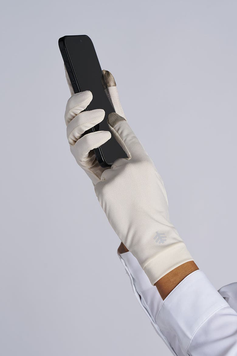 Gannett Full Finger UV Sun Gloves, UPF 50+ Sun Protection, Alternate, color, Vanilla