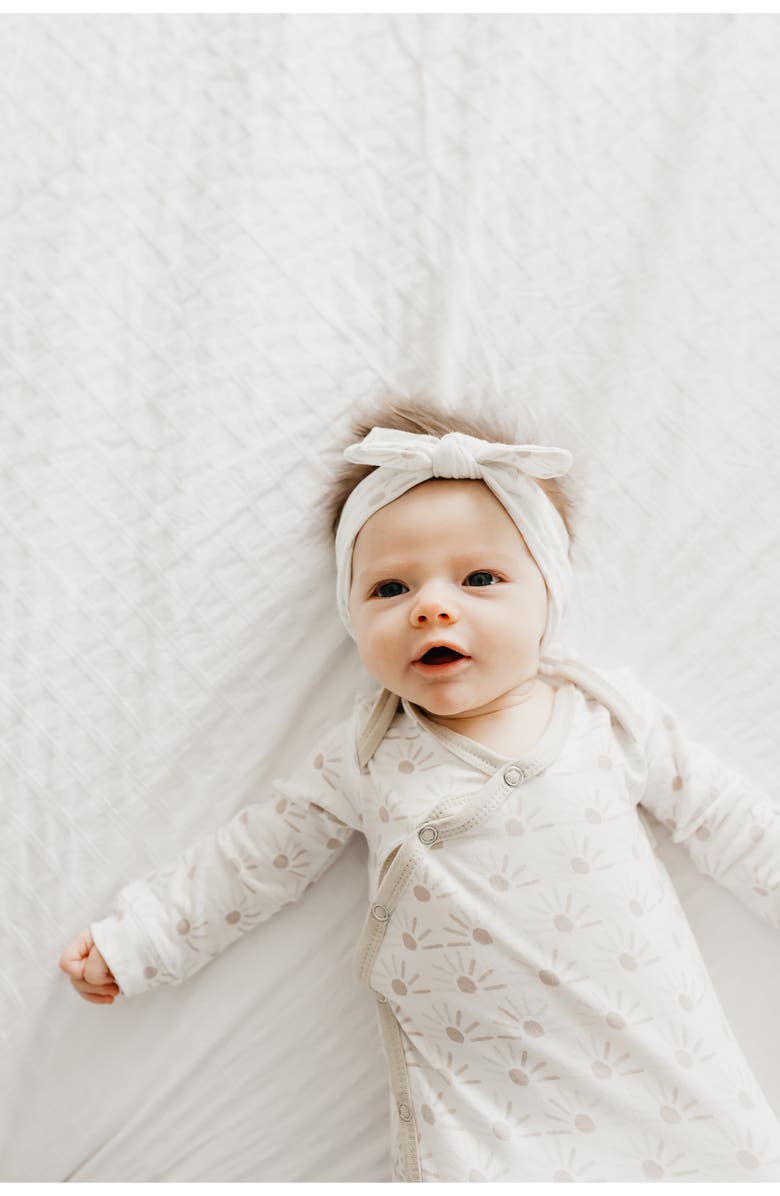 Copper Pearl Newborn Knotted Gown, Alternate, color, Shine