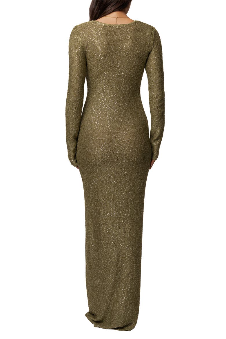Muse Sequin Maxi Dress, Alternate, color, Lime