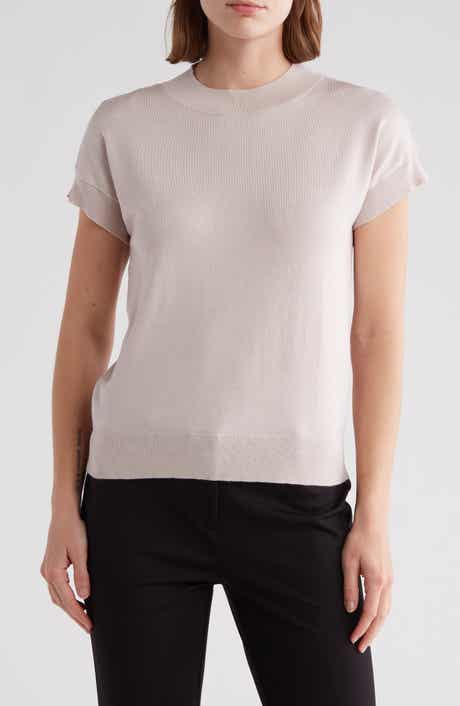 T Tahari Short Sleeve Crew Sweater