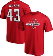 FANATICS Men's Fanatics Branded Tom Wilson Red Washington Capitals Team Authentic Stack Name & Number T-Shirt