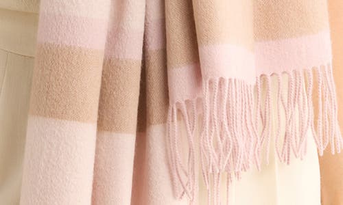 Portolano Stripe Fringe Cashmere Wrap Scarf
