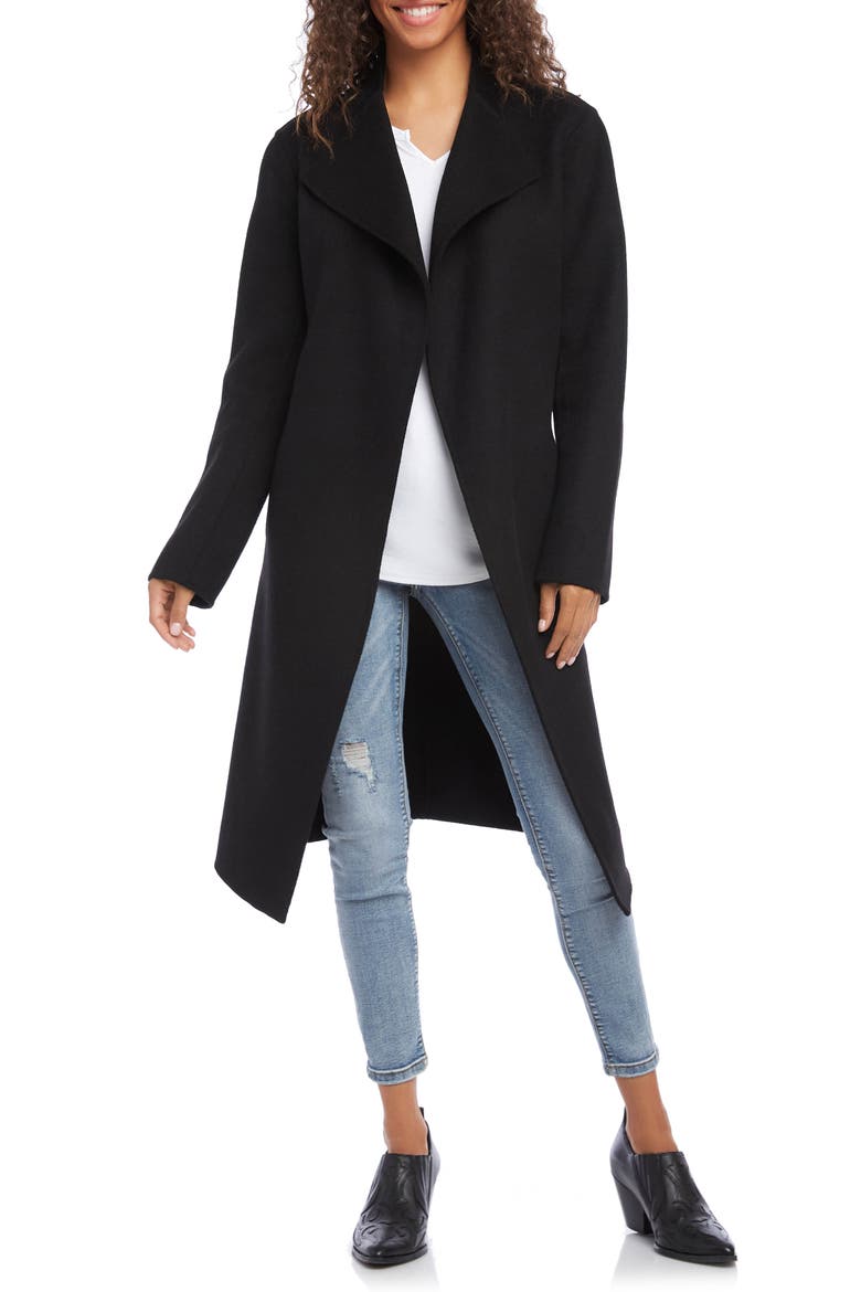 Belted Coat, Main, color, BLACK
