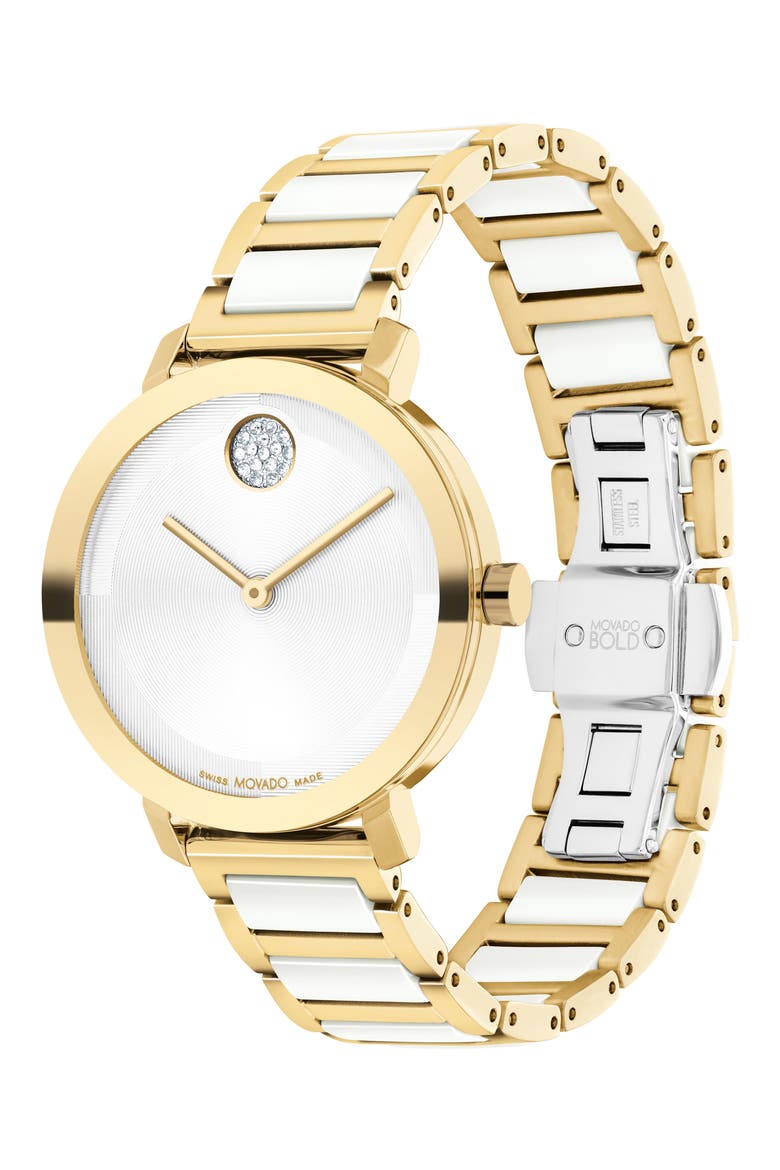 Bold Evolution 2.0 Bracelet Watch, 34mm, Alternate, color, SILVER WHITE