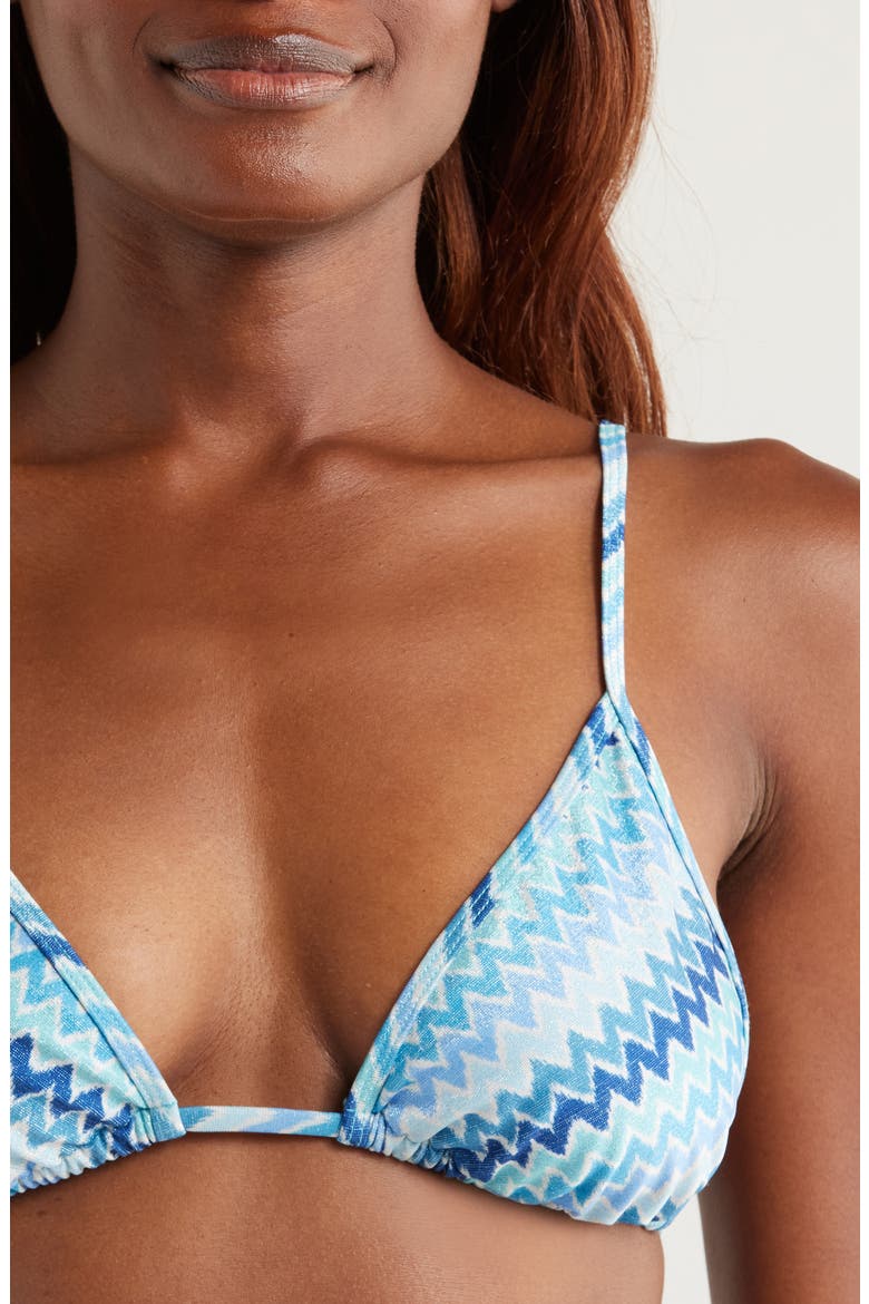 Azura Metallic Fibers Bikini Top, Alternate, color, BEACH BLUE CHEVRON