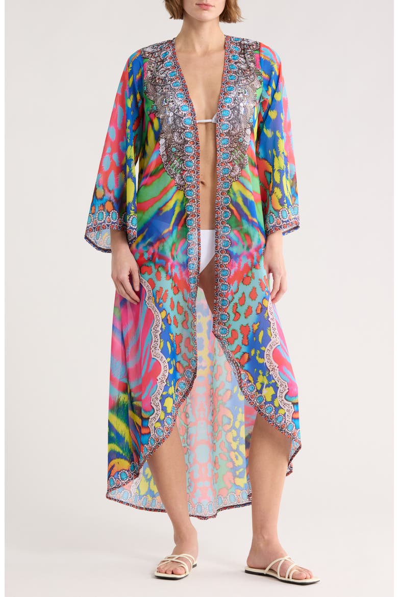 Longline Duster, Main, color, MULTICOLOR