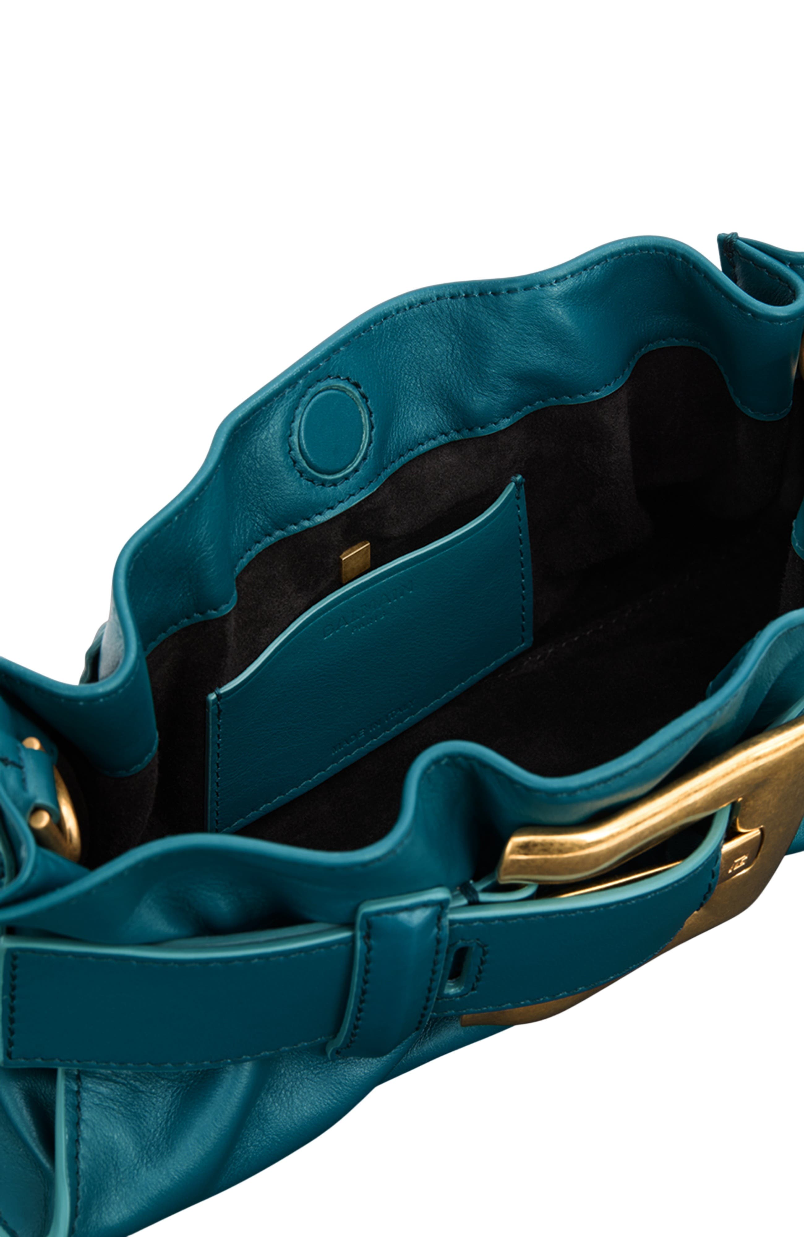 Mini Anthem bag in smooth leather, Alternate, color, blue