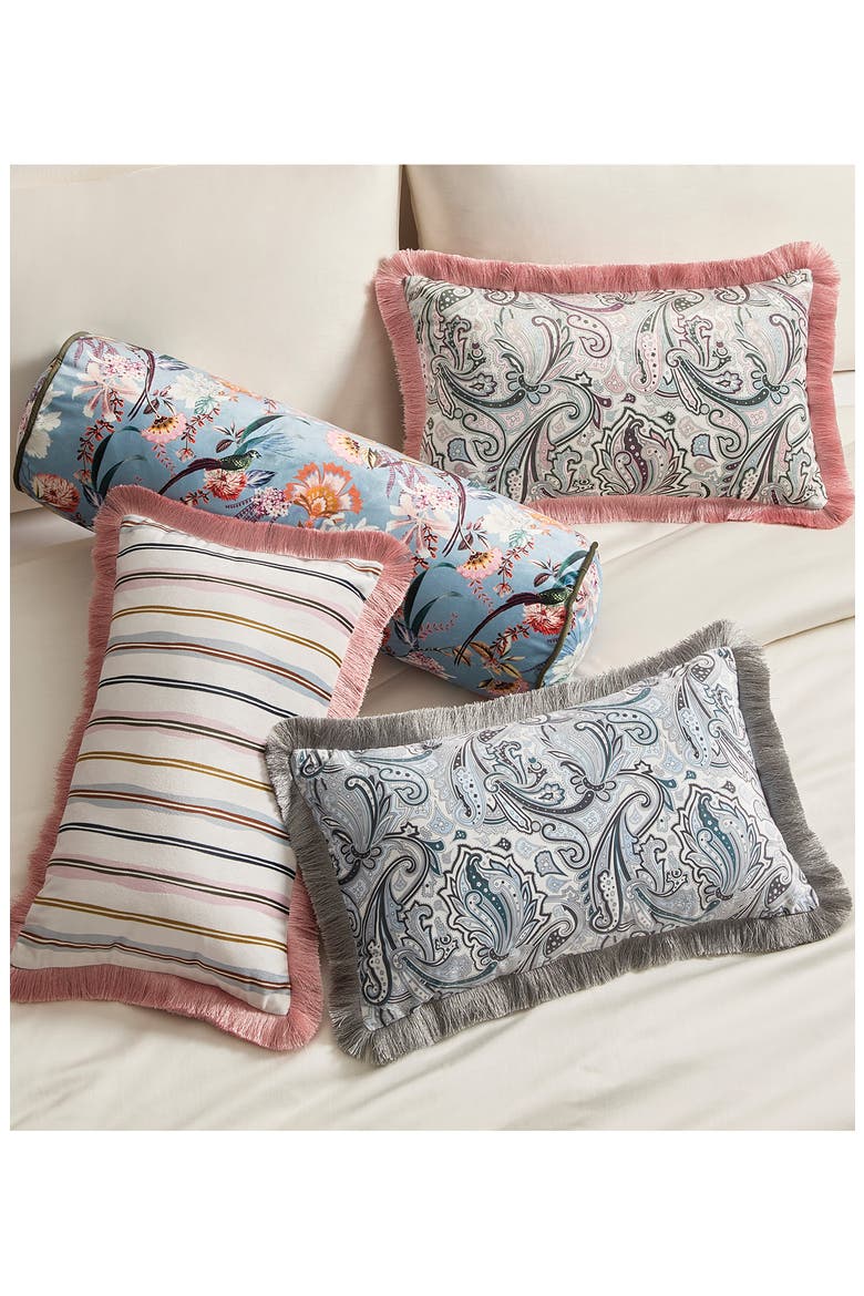 Paisley Velvet Accent Pillow, Alternate, color, MAUVE
