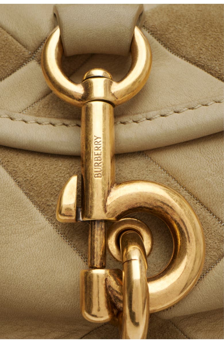 Burberry Medium B Clip Messenger Bag, Alternate, color, Sandstorm