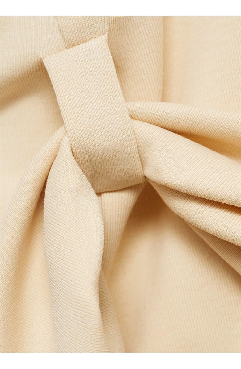 MANGO Draped Cotton T-Shirt, Alternate, color, Vanilla