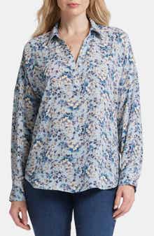 NYDJ Becky Recycled Polyester Georgette Blouse