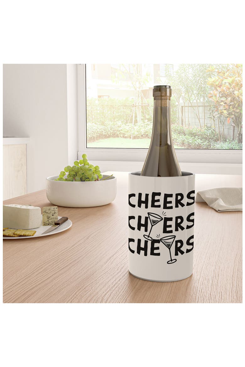 Cheers Stainless Steel Wine Chiller, Alternate, color, CREAM