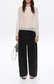 Bimba y Lola Sweater with Metallic Beads