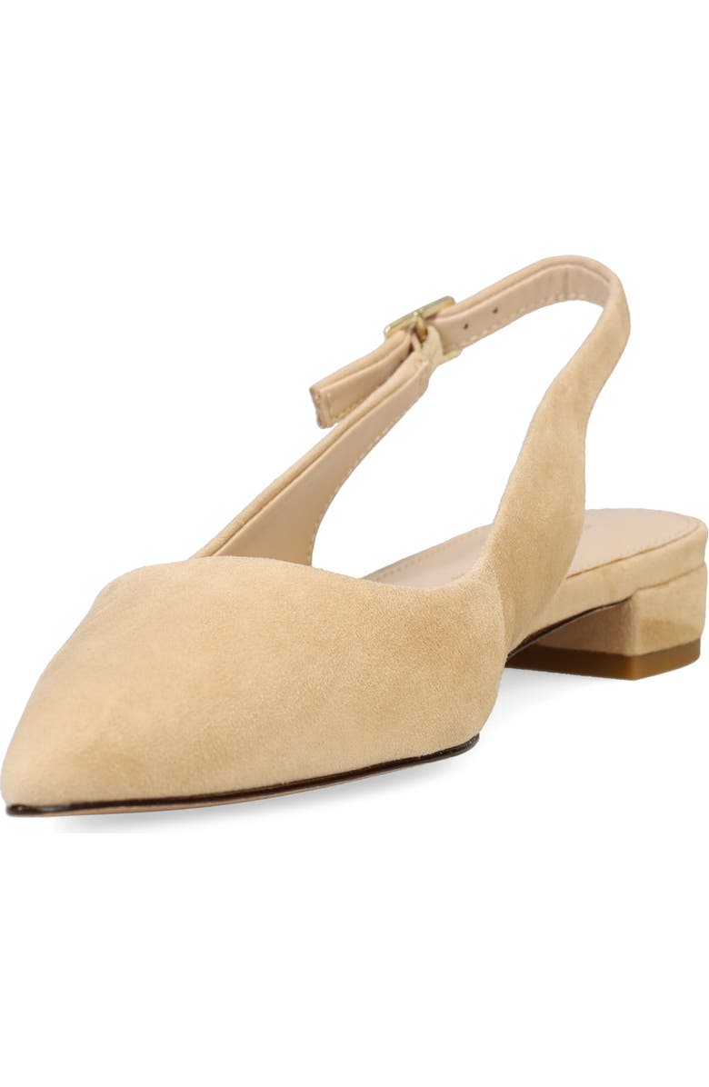 Pelle Moda Aali Pointed Toe Slingback Flat, Alternate, color, Latte