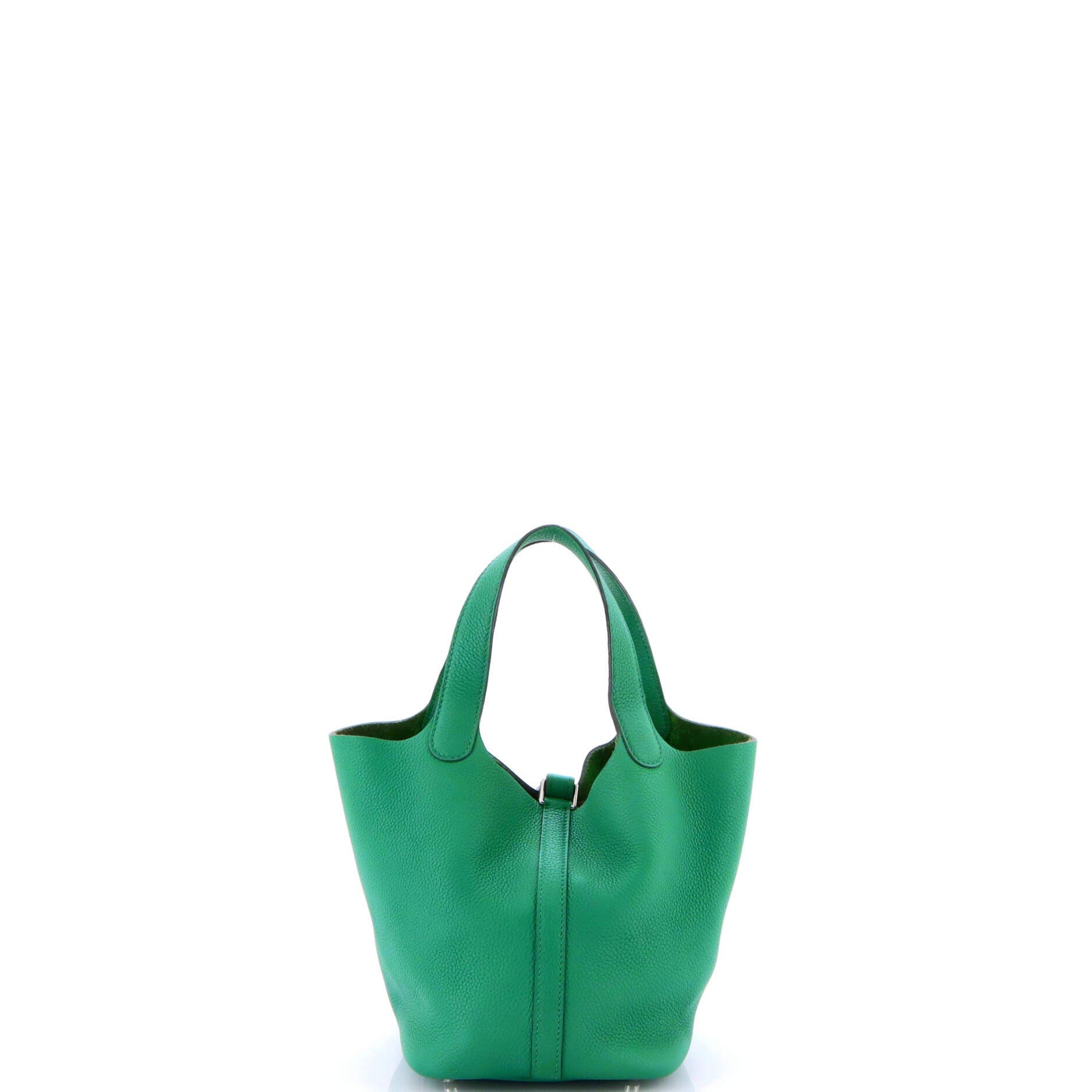 Pre-Owned Hermes Picotin Lock Bag Maurice PM, Alternate, color, Vert Jade