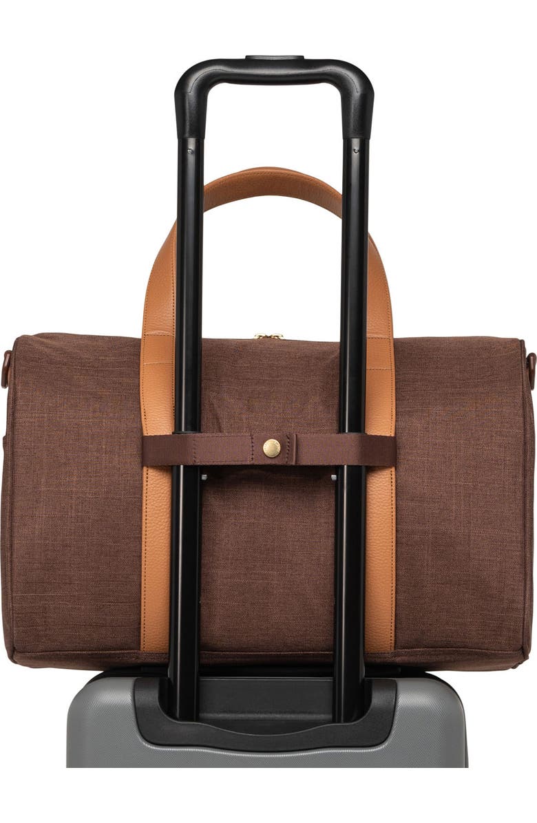 Herschel Supply Co. Novel Recycled Polyester Duffle Bag, Alternate, color, Potting Soil Crosshatch