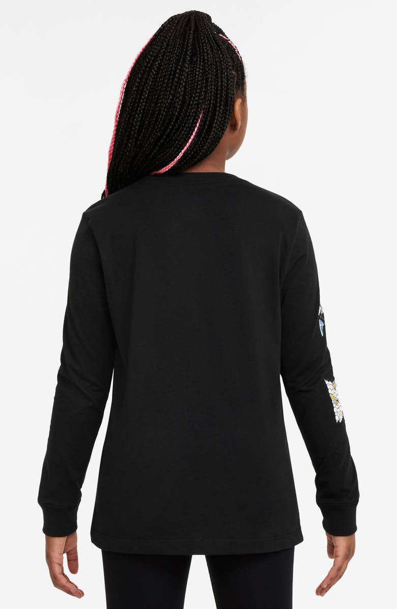 Nike Kids' Sportswear Cotton Long Sleeve Graphic T-Shirt, Alternate, color,