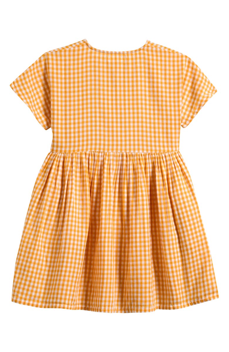 NEXT Kids' Gingham Cotton Dress, Alternate, color, Yellow