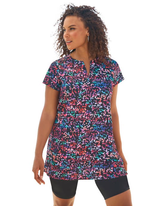 Longer Length Short-Sleeve Swim Tunic