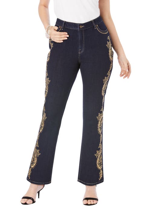 Plus Size Embroidered Bootcut Jean