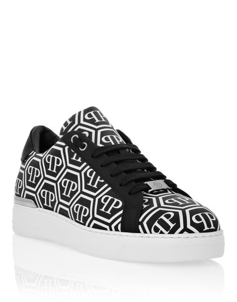Nappa Leather Low Top Sneakers Big Monogram Logo Unisex