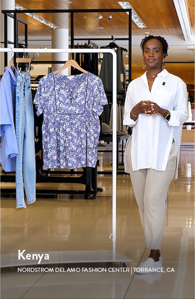 Print Pintuck Knit Top, sales video thumbnail