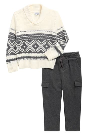 Splendid Kids' Fairisle Sweater & Joggers Set In Multi