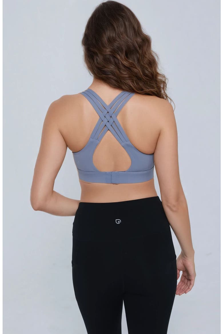 Chloe 4 Running Nursing and Pumping Sports Bra, Alternate, color, Solar Gray