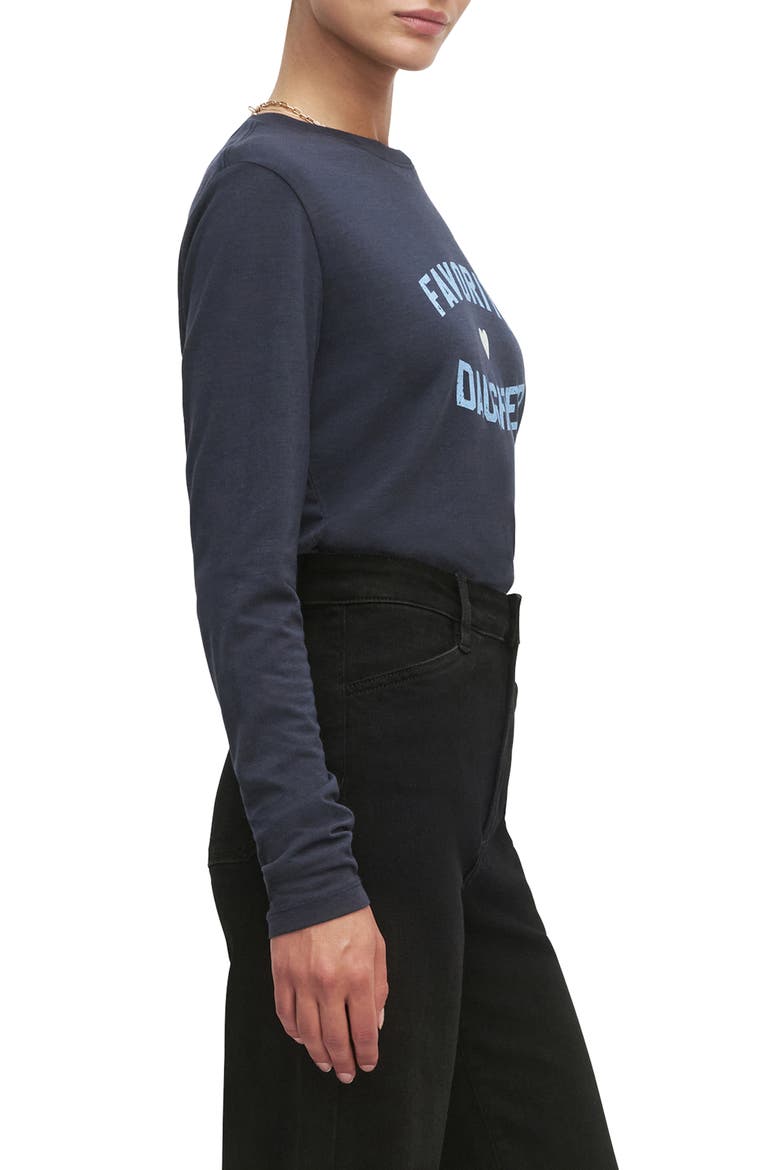 The Favorite Daughter Long Sleeve Graphic T-Shirt, Alternate, color, NAVY/ LIGHT BLUE