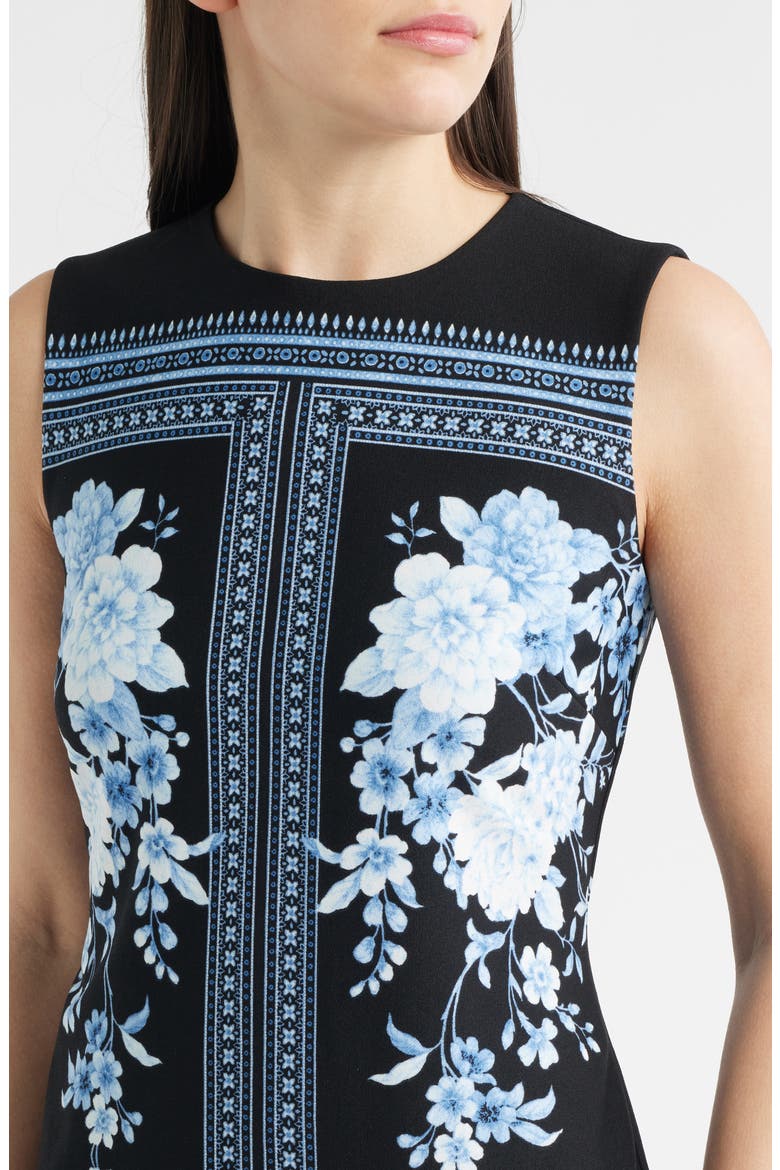 Print Sleeveless Sheath Dress, Alternate, color, ANNE BLACK MULTI