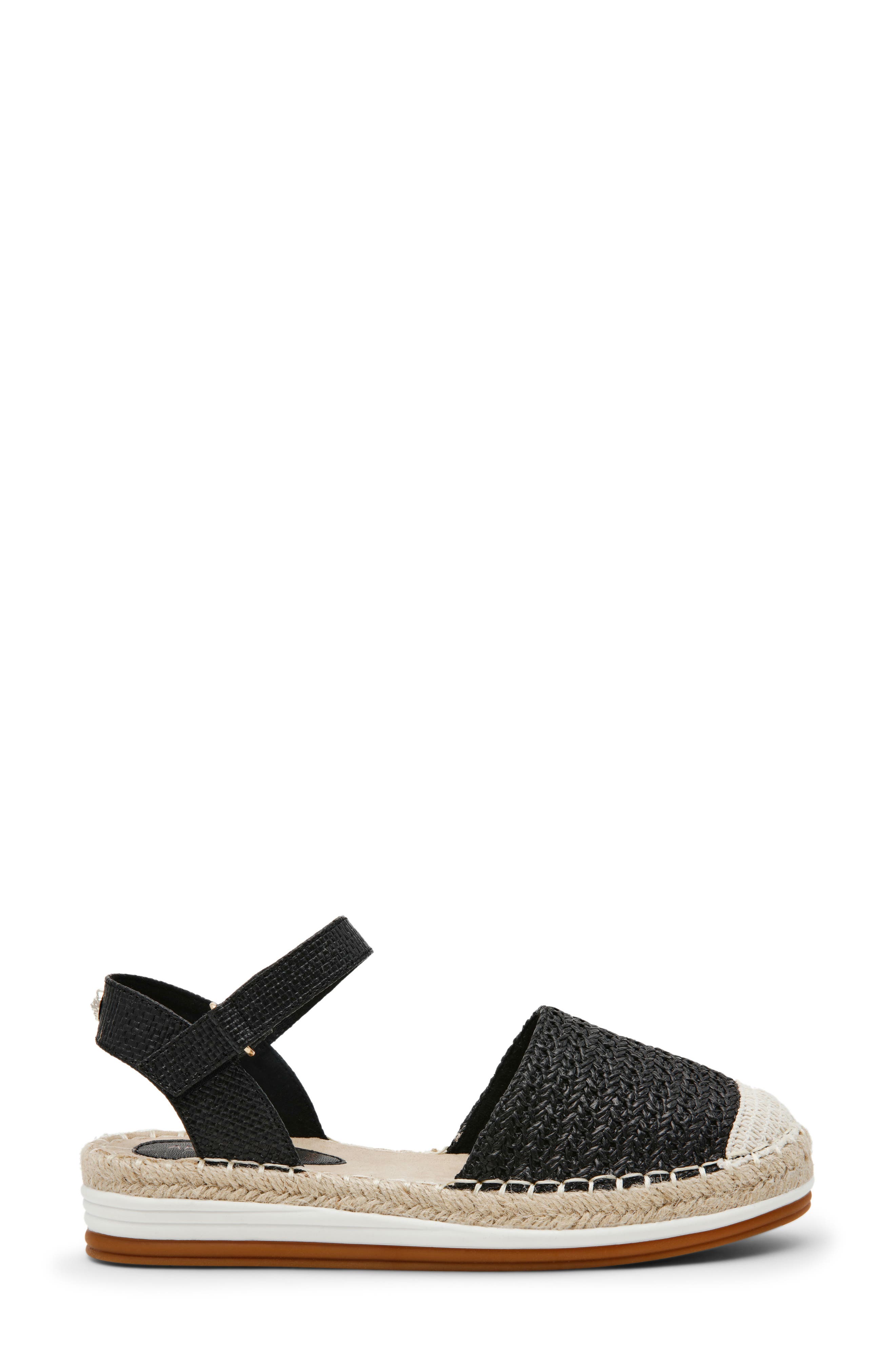 Anne Klein Jordanna Espadrille Sandal, Alternate, color, Black Raffia