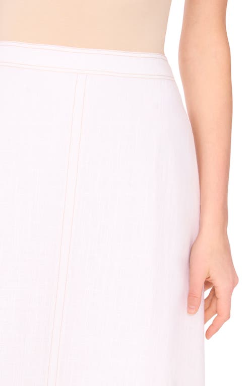 Cece High Waist A-line Maxi Skirt In White