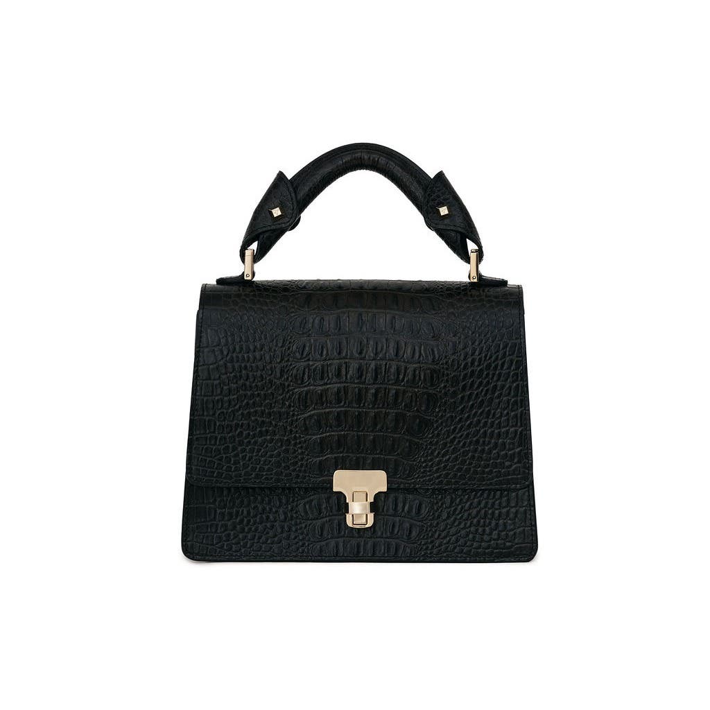 VIE LORIE Vittoria Top Handle Bag, Main, color, Black Chestnut