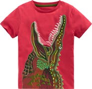 Mini Boden Kids' Crocodile Superstitch Cotton T-Shirt