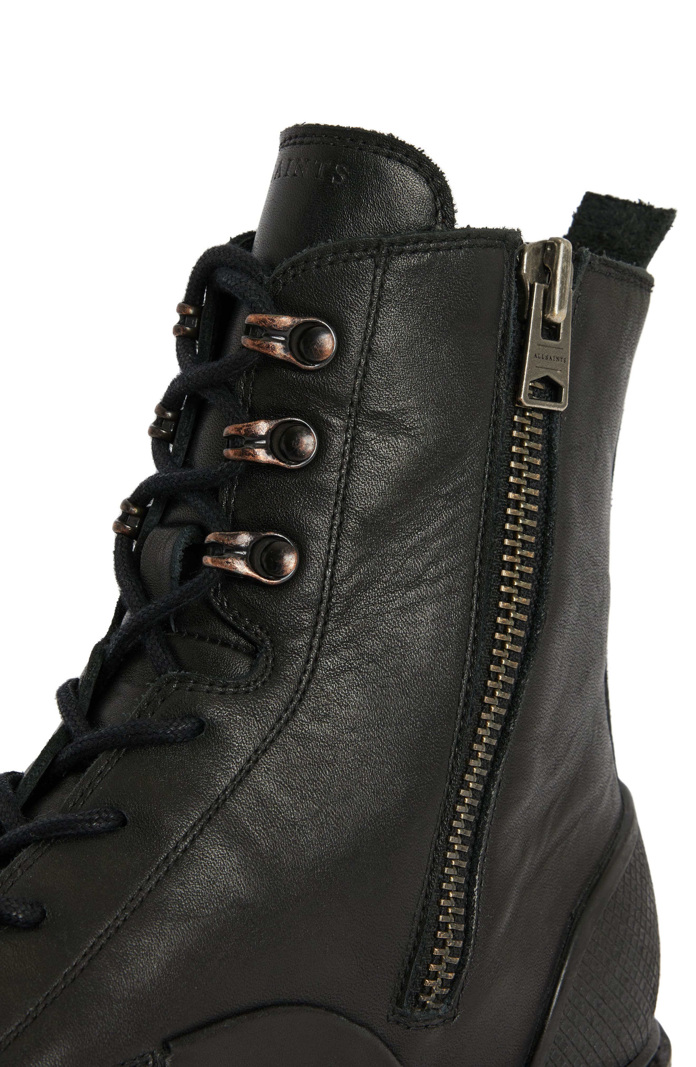AllSaints Mudfox Leather Boot, Alternate, color, 