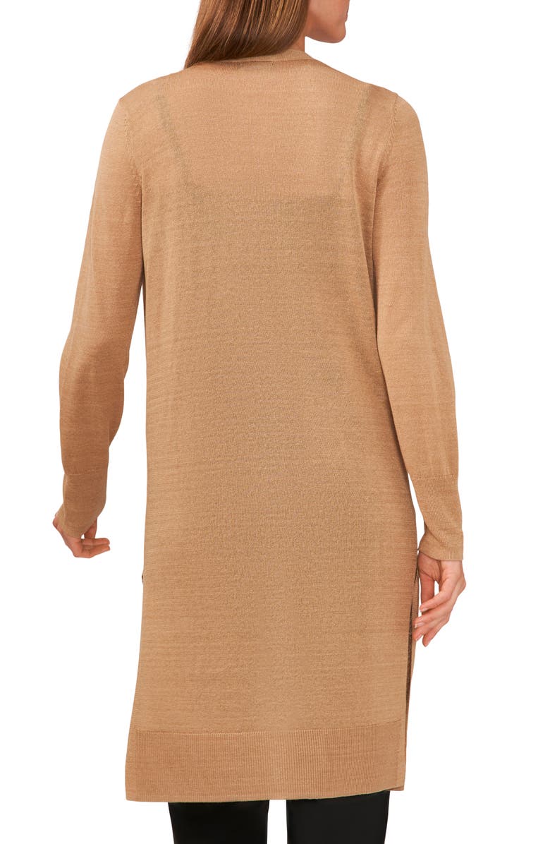 Halogen<sup>®</sup> Split Side Linen Blend Long Cardigan, Alternate, color, 