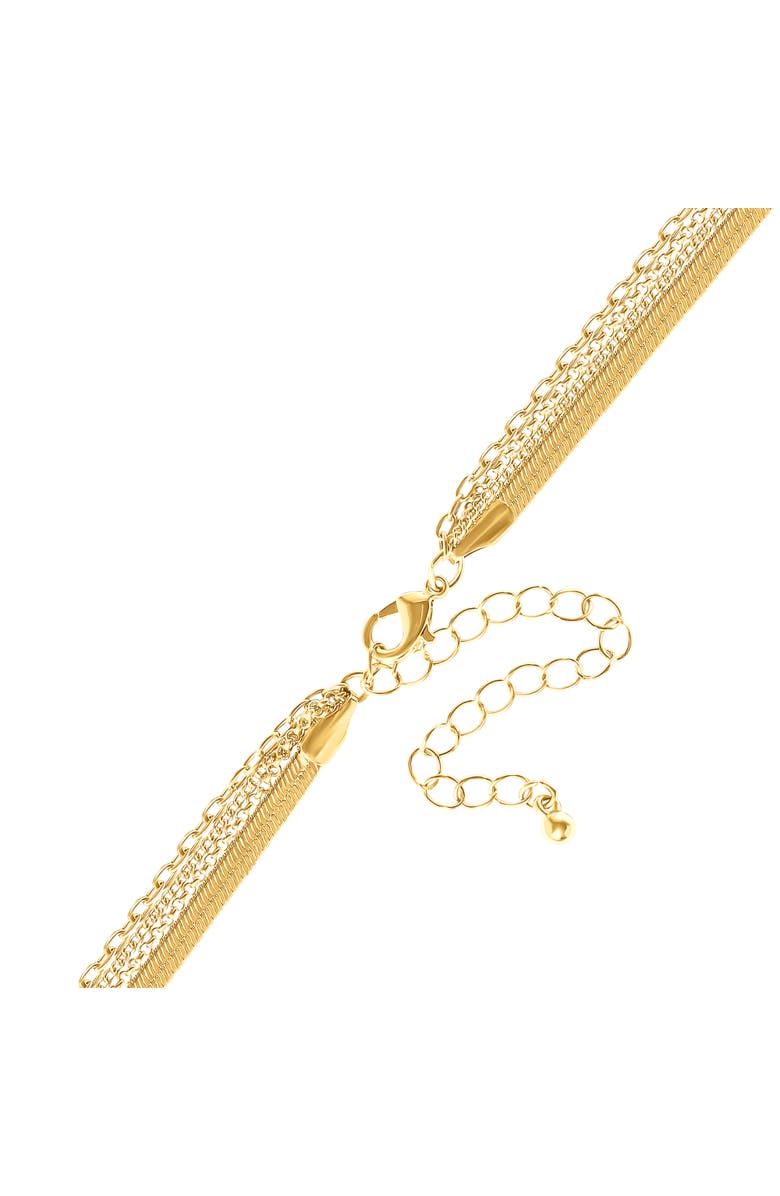 Jessica Simpson Layered Butterfly, Cross & Heart Pendant Necklace Set, Alternate, color, Gold