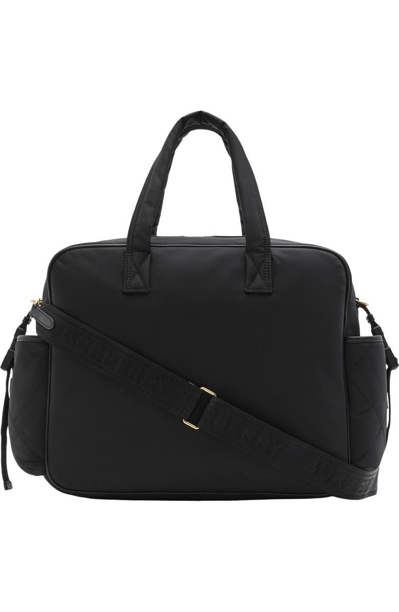 Burberry Quilted Nylon Baby Changing Bag, Alternate, color, Black