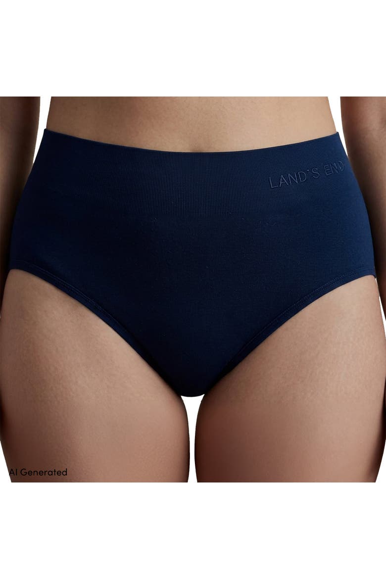 Hipster Cotton Comfort Seamless Basics 3 Pack Panties, Alternate, color, White Stripe Pk