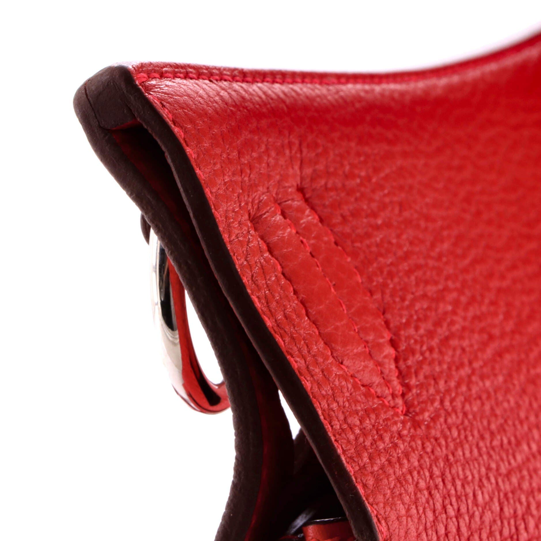 Pre-Owned Hermes Jypsiere Bag Clemence 34, Alternate, color, Rouge Casaque