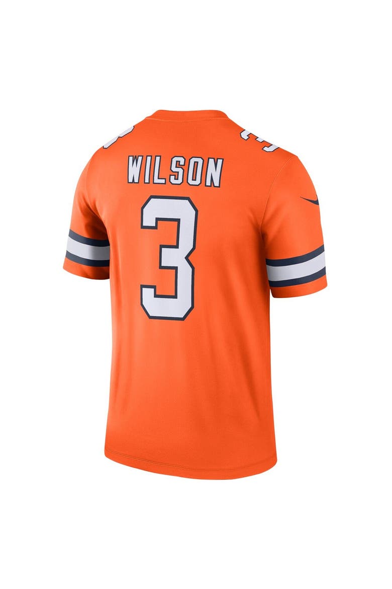 Men's Nike Russell Wilson Orange Denver Broncos Alternate Legend Jersey, Alternate, color, Orange